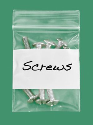 2 1/2 x 3" 4 Mil White Block Reclosable Bags S-2617