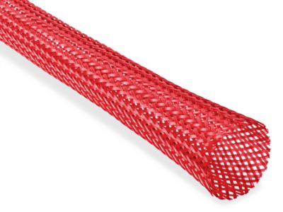 Braided Expandable Cable Sleeve - 3/4", Red S-26186R