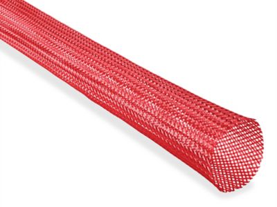 Braided Expandable Cable Sleeve - 1 1/4", Red S-26187R
