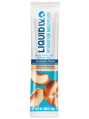 Liquid I.V.® Single Packs - Sugar-Free, White Peach S-26248WP - ULINE