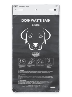 Uline Dog Waste Header Bags - 9 x 16" S-26290