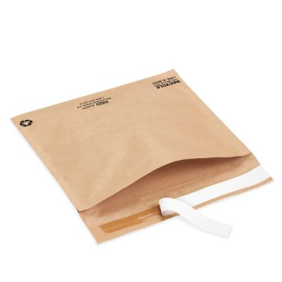 Kraft Recyclable Paper Mailers #2 - Flat, 12 x 9" S-26296