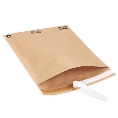 Kraft Recyclable Paper Mailers #6 - Flat, 14 x 16" S-26297
