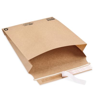 Kraft Recyclable Paper Mailers #5 - Expansion, 12 x 14 1/2 x 3" S-26298