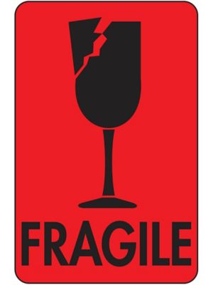 Étiquette de signalisation - FRAGILE + VERRE