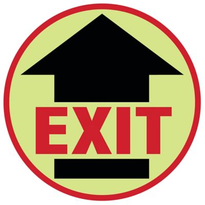 Glow-In-The-Dark Warehouse Floor Sign -