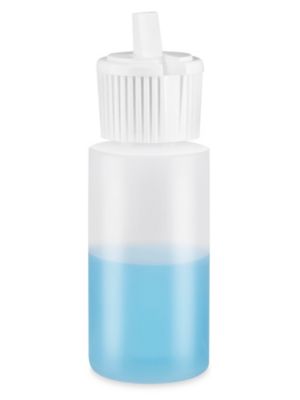 Natural Cylinder Bottles - 1 oz, Flip Top Cap S-26319