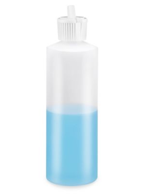 Natural Cylinder Bottles Bulk Pack - 8 oz, Flip Top Cap S-26322B