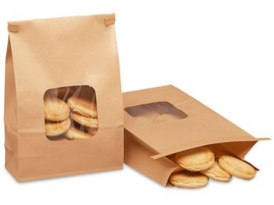 Bakery Bags - Window Front, 6 x 2 3/4 x 9 1/2", Kraft S-26356