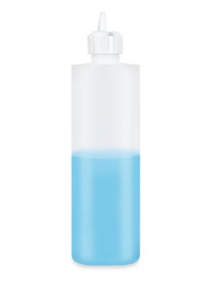 Natural Cylinder Bottles Bulk Pack - 16 oz, Flip Top Cap S-26364B
