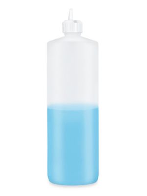Natural Cylinder Bottles Bulk Pack - 32 oz, Flip Top Cap S-26365B