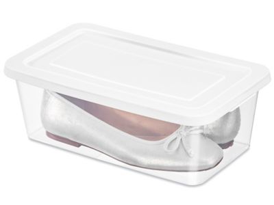 Plastic Shoe Boxes - 14 x 8 x 5", 6 Quarts S-26387