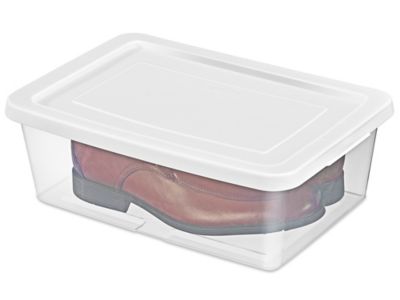 Plastic Shoe Boxes - 17 x 11 x 5", 12 Quarts S-26388