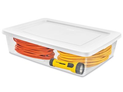 Plastic Storage Container - 23 x 17 x 6", 28 Quarts S-26389