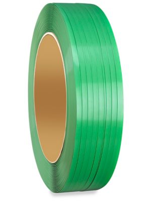 Uline Polyester Strapping - 5/8" x .035" x 4,200', Green Embossed S-26405