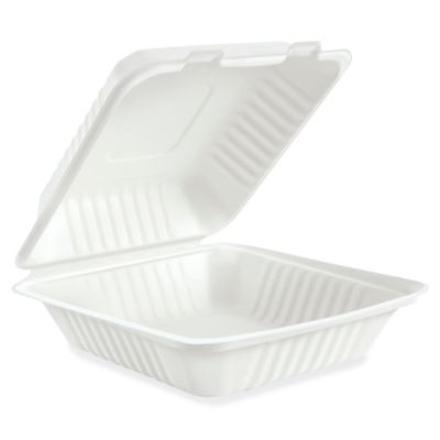 Compostable Hinged Containers - 34 oz S-26417