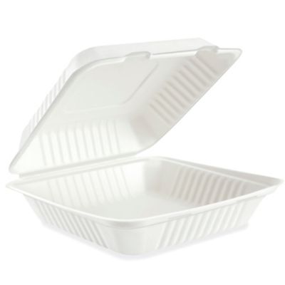 Compostable Hinged Containers - 42 oz S-26418