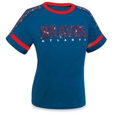 Ladies' MLB Bling T-Shirt - Atlanta Braves, Large S-26427ATL-L