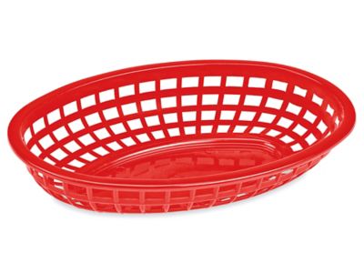 Food Baskets - 9 x 6 x 2", Red S-26435R
