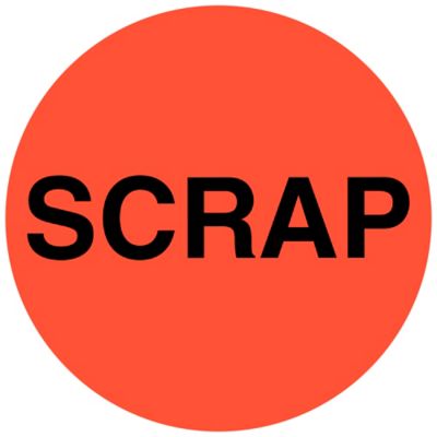 Circle Inventory Control Labels - "Scrap", 2" S-26475