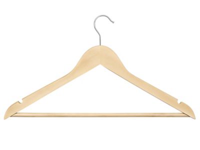 Wood Hangers - Shirt with Bar, Natural S-26483NAT