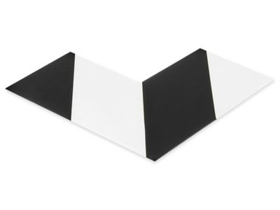 Mighty Line&reg; Deluxe Safety Tape Angles - 6 x 6 x 3", Black/White S-26551BL-W