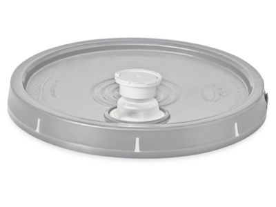 Lid with Spout for 3.5, 5, 6 and 7 Gallon Plastic Pail - Gray