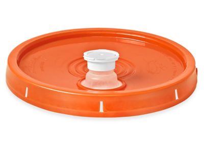 Lid with Spout for 3.5, 5, 6 and 7 Gallon Plastic Pail - Orange