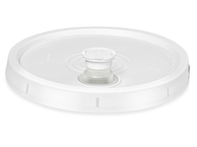 Lid with Spout for 3.5, 5, 6 and 7 Gallon Plastic Pail - White