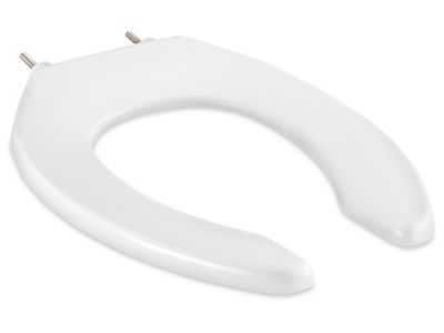 Bemis&reg; Toilet Seat - Elongated, Open Front, No Lid, Standard Hinge, White S-26605W