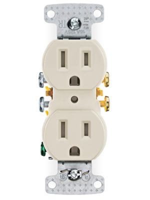 Duplex Receptacle - Residential Tamper Resistant, 15A, Light Almond S-26612A