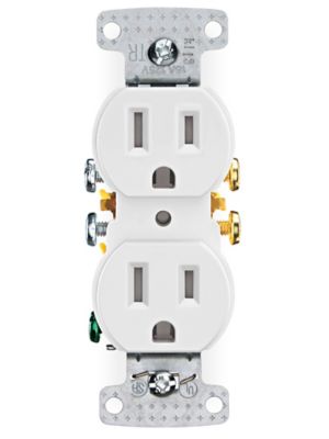 Duplex Receptacle - Residential Tamper Resistant, 15A, White S-26612W
