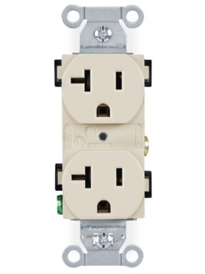 Duplex Receptacle - Commercial Standard, 20A, Light Almond S-26614A