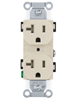 Duplex Receptacle - Commercial Tamper Resistant, 20A, Light Almond S-26616A
