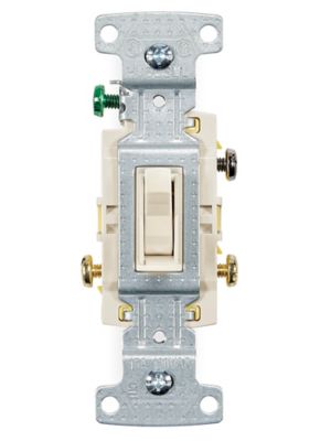 Electrical Switch - Residential 3-Way, 15A, Light Almond S-26618A