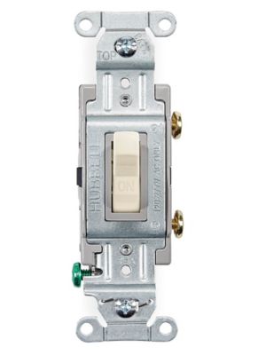 Electrical Switch - Commercial Single Pole, 15A, Light Almond S-26619A