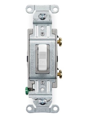 Electrical Switch - Commercial Single Pole, 20A, White S-26621W