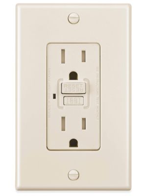 GFCI Receptacle - Commercial Tamper Resistant, 15A, Light Almond S-26625A