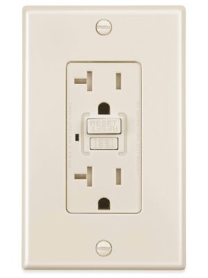 GFCI Receptacle - Commercial Tamper Resistant, 20A, Light Almond S-26626A