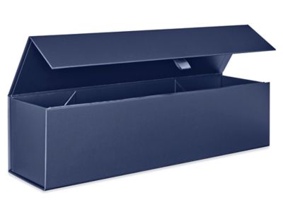 Magnetic Gift Boxes - Matte, 13 1/2 x 3 1/2 x 3 1/2", Navy S-26655NB