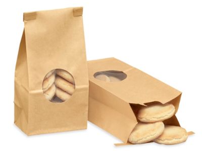 Bakery Bags - Window Front, 3 3/8 x 2 1/2 x 7 3/4", Kraft S-26656