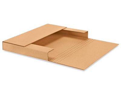 15 x 11 1/8 x 1 1/2" Kraft Easy-Fold Mailers S-2675