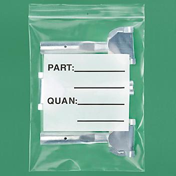 9 x 12" 4 Mil Reclosable Parts Bags - Hang Hole S-2685
