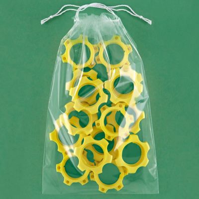 6 x 10" 2 Mil Drawstring Bags - Clear S-2705C