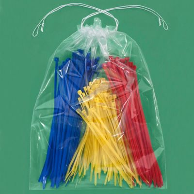 Clear Plastic Drawstring Bags 