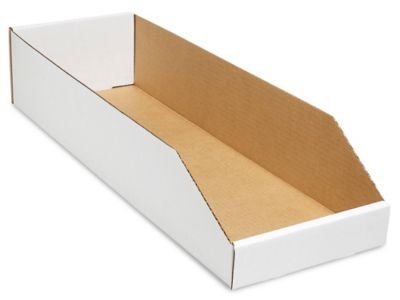 PACKAGING CORPORATION OF AMERICA Cardboard Corrugated Shelf Bin Divider,  White, 2 1/4 in, 4 1/4 in W (1W863)