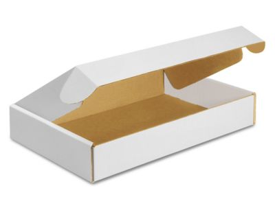18 x 12 x 3" White Tab Locking Literature Mailers S-2737