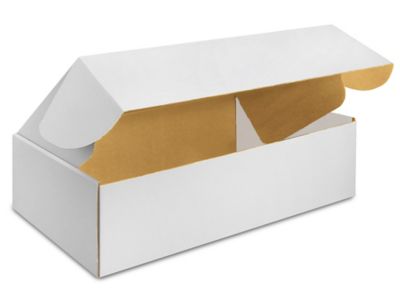 30 x 17 x 8" White Tab Locking Literature Mailers S-2742