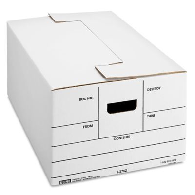 Storage Boxes - Economy Storage File Box with Lid 15 x 12 x 10 - ULINE - Qty of 25 - S-6521