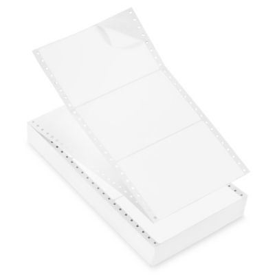 Uline Pinfeed Computer Labels - White, 6 x 3 15/16" S-2754